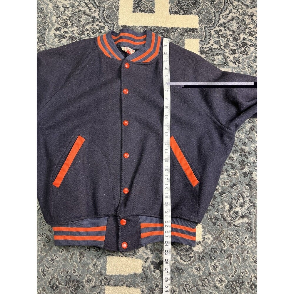 Mens Vintage 1950s Belen Athletic Wear Varsity Wool Jacket Size M Made In USA - Picture 10 of 11